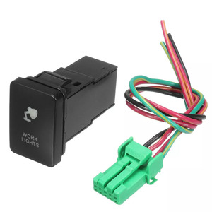 Deniz RV Offroad araçlar için ledli basmalı düğme anahtarı SPST Toyota anahtarı ile su geçirmez 12V açma-kapama kablo kiti - Product Image 3