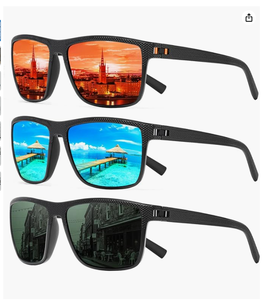 3 أزواج من النظارات الشمسية المستقطبة للرجال نظارات واقية من الشمس واقية من أشعة فوق البنفسجية قيادة الصيد الجولف إطارات سوداء نظارات شمسية للجميع - Product Image 4