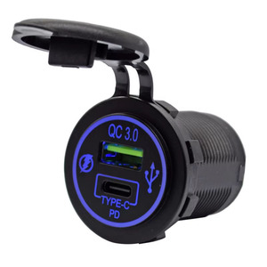 在汽车充电Usb C Pd 12V 2端口3和C Pd 12V-24V双Usb电源插座中安装Usb端口 - Product Image 5