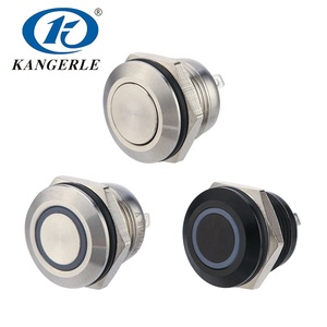 Chinakel 12mm testa piatta impermeabile nuovo forno soken interruttore a pulsante illuminato interruttore a pulsante in metallo senza LED - Product Image 3