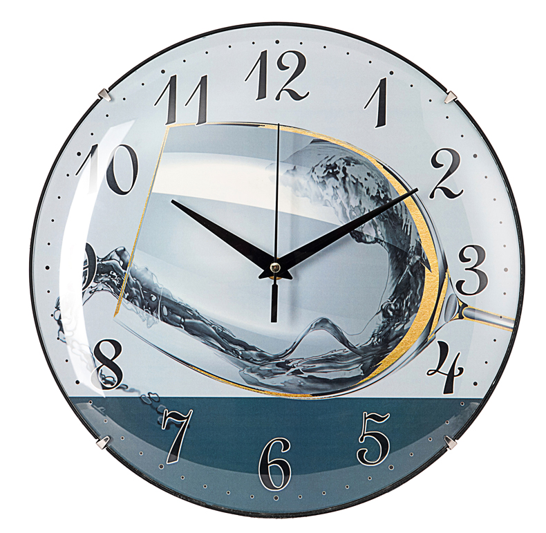 12 inch Wall clocks with a glass pattern  Hit the clock round wall clock can be customized