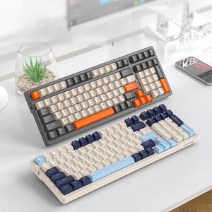 Teclado mecánico inalámbrico coreano K8 de 100 teclas, conexión tri-modo, tecla completa, junta de efectos de iluminación de intercambio en caliente, estructura de silenciador - Product Image 1
