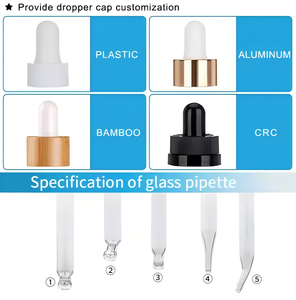 Press Button Dropper Bottle Glass Tincture Dropper Bottles Essential Oil Bottle <strong>C</strong>-rystal for <strong>Perfume</strong> 10ml 30ml 50ml 100ml - Product Image 5