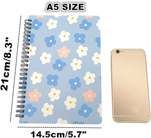 Benutzer definierte Logo Journal Line Skizzenbuch Notizblock Tagebuch Memo Briefpapier Recycelbare Spirale A5 Blumen hefte - Product Image 2