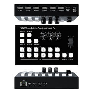 <strong>Video</strong> switcher for live streaming 4 in 2 out HDMI <strong>Video</strong> mixer switcher with Type-c USB3.0 port - Product Image 2
