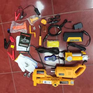 CY3ST fabrika 6 in 1 elektrikli araba krikosu DC12V 3t Jack kompresör anahtarı güç banka acil durum araç kiti Motor kaldırma araba Jack - Product Image 2