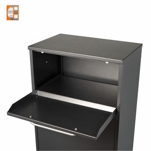 Bubuk penggunaan rumah pribadi besar kustom kotak Drop 38L kunci tiang pengunci kotak surat paket berdiri kotak surat paket besar kotak pengiriman - Product Image 4