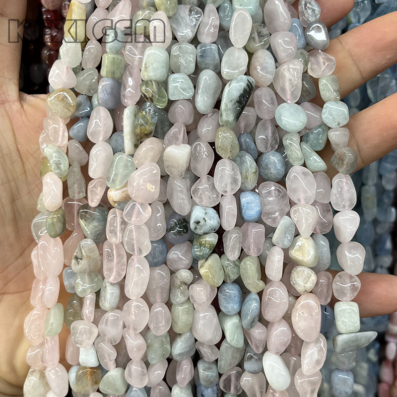 Natural Morganite Nugget Beads