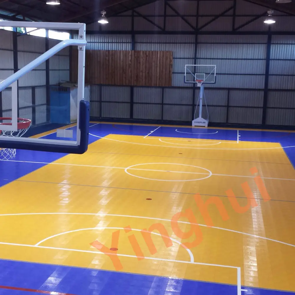 II-03 Customized PP Single Layer Indoor Sport Court Tile Badminton Flooring Indoor Sport Tiles For Volleyball Court