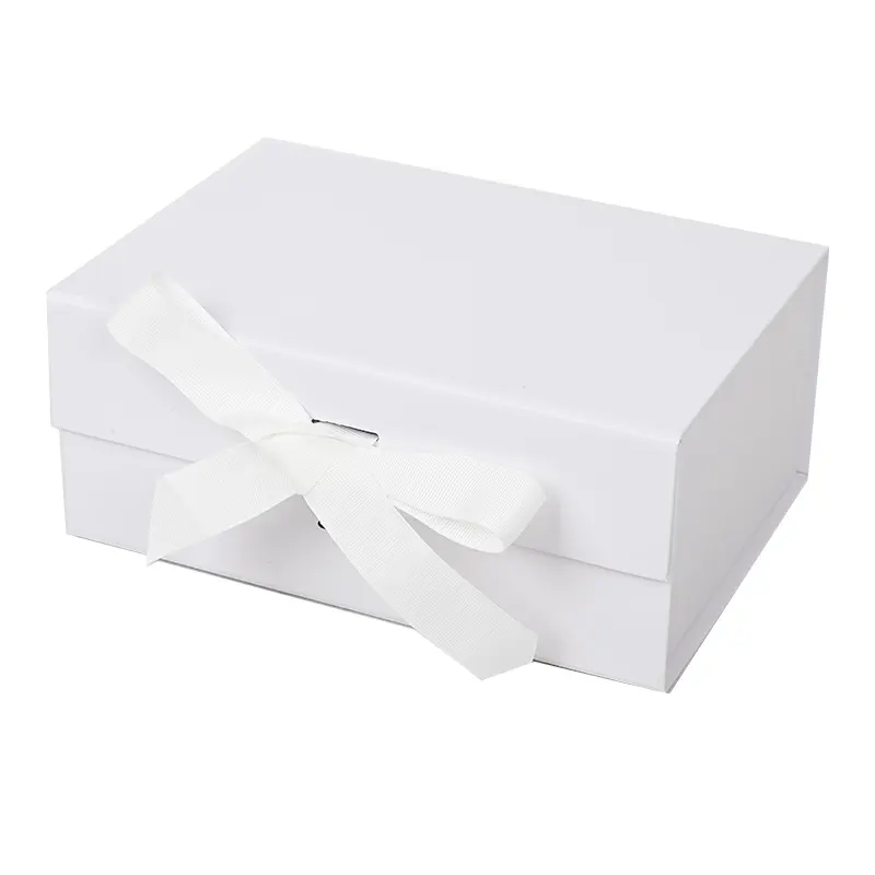 Caixa de presente dobrável para roupas de alta qualidade com fita para camisas de casamento de luxo Caixa de embalagem magnética