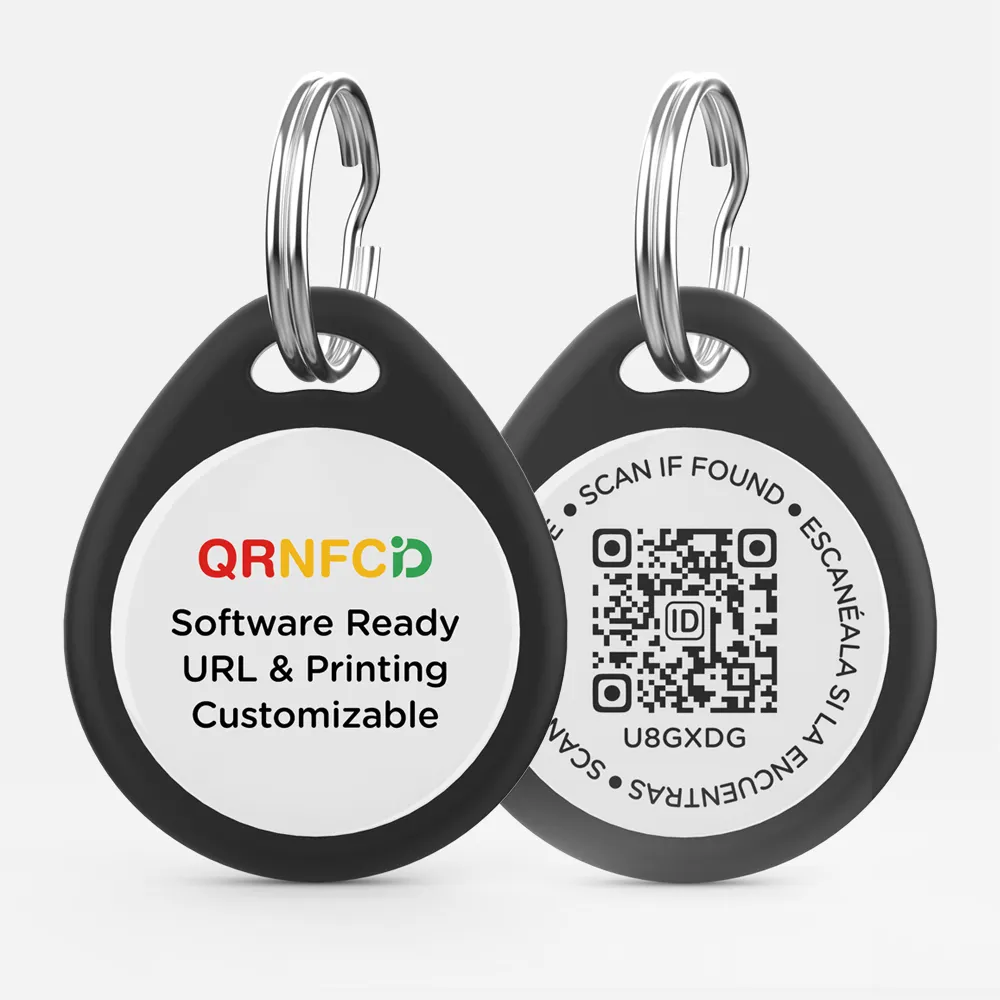 Etichetta identificativa per cani epossidica personalizzata con codice QR intelligente NFC