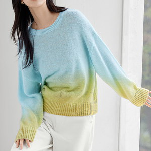 定制春秋高品质彩色图案针织女式毛衣 - Product Image 1