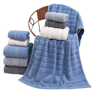 Pure Cotton <strong>3</strong>-Piece <strong>Towel</strong> and Bath <strong>Towel</strong> Set: Plain-Colored Absorbent Bath <strong>Towels</strong> with Logo Printing - Product Image 4