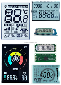 Kunden spezifisches TN8-Digit 7-Segment-LCD-Display Industrielles Anzeige instrument mit schwarzem Hintergrund und weißem Text