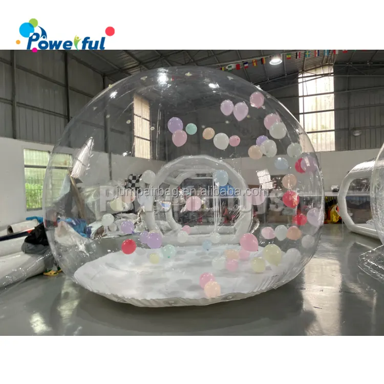 Balon Pesta Anak-anak Rumah Menyenangkan Raksasa Jelas Tiup Kristal Igloo Dome Gelembung Tenda Transparan Balon Tiup Rumah