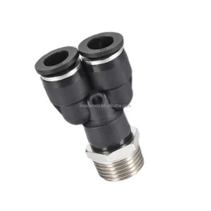 PWT <strong>PW</strong> PX Black Series Pneumatic One Touch Y Type Reducer Quick <strong>Tube</strong> Connect 3 Way air Hose Fitting