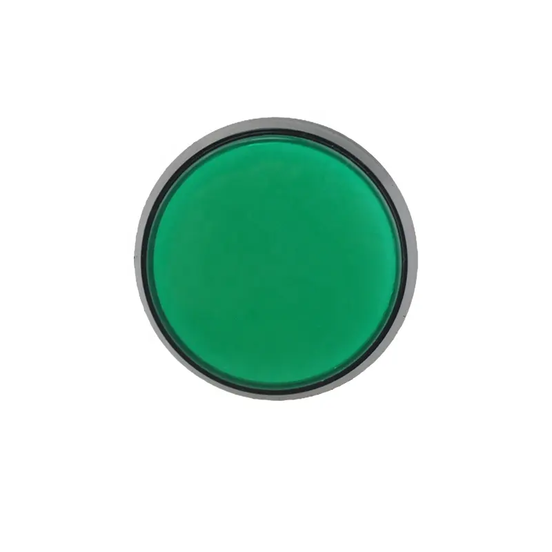 Tombol Tekan hijau layanan panjang, tombol saklar lingkaran besar dengan lampu 60M