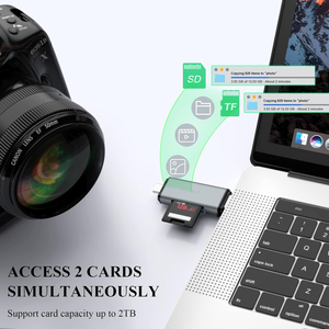 2 in 1 SD & <span class=keywords><strong>TF</strong></span> Kartenleser mit zwei Anschlüssen USB <span class=keywords><strong>C</strong></span> Speicher kartenleser Adapter USB 3.0 & Typ <span class=keywords><strong>C</strong></span> SD <span class=keywords><strong>TF</strong></span> Kartenleser
