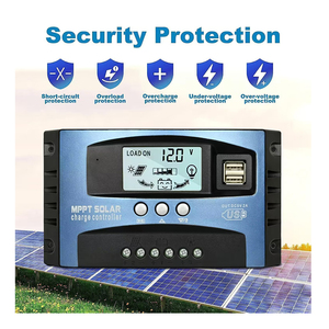 Intelligenter 10A PWM Solar laderegler Einstellbares LCD-Display 2USB-Anschlüsse Timer-Einstellung Auto-Parameter-Solar-Rohstoffe - Product Image 5