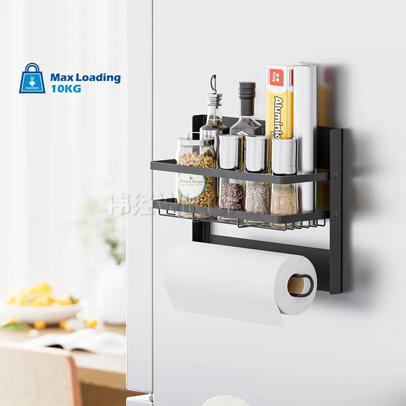 Wireking 2 Tier Magnetic gia vị giá kệ giá nhà bếp tổ chức lưu trữ cho tủ lạnh hoặc máy giặt mô chủ