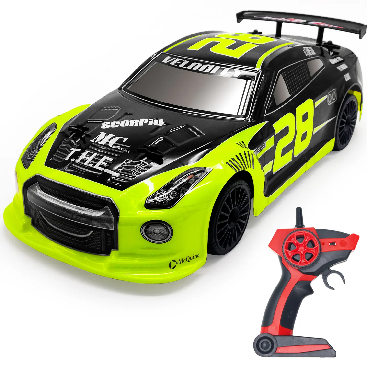 1/14 RC Drift Car 25KP/H High Speed 4WD Remote Control Car 40+ Mins Playing Vehicle Toy Gift for Boys Kids