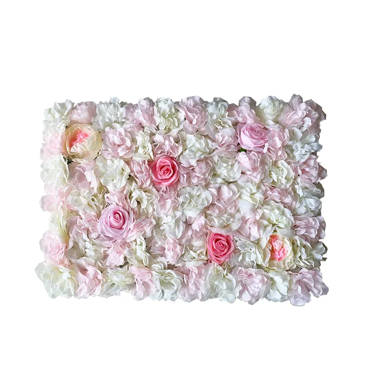 Evento Festa A Casa Decorativo bianco rosa fiore artificiale pannello di parete di 60*40cm