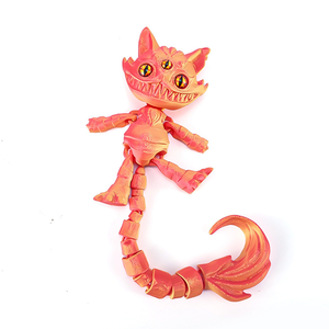 3D打印怪异可爱猫模型玩具装饰塑料玻璃可移动创意人物，带有冷冻恐龙角色 - Product Image 2