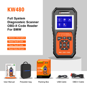LR汽车热卖KW480汽车工具诊断视窗OBD 2 ELM327汽车宝马汽车扫描仪旅行电脑
