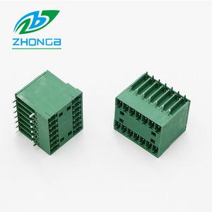 Zhongbo Factory Direct Plug-In <strong>Terminal</strong> <strong>Blocks</strong> 15Edgvh <strong>Spring</strong> <strong>Double</strong> <strong>Layer</strong> 3.81Mm RH3.81Mm Brass Straight Pin Curved <strong>Terminal</strong> - Product Image 5