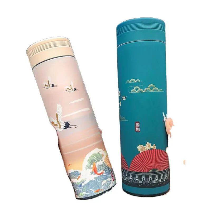 Solhui 500ml creativo stile cinese retrò Thermos tazza uomini e donne studenti in acciaio inox letterario boccette di vuoto bottiglia di acqua