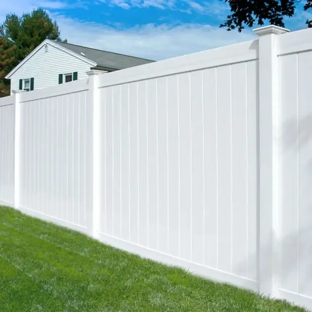 6ft.HxW8ft.W blanc Offre Spéciale pas cher vinyle pvc plastique clôture de confidentialité pour la maison et le jardin