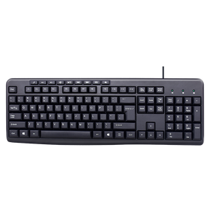 Teclado Qwerty Azerty para ordenador, Teclado negro con cable Usb para Pc