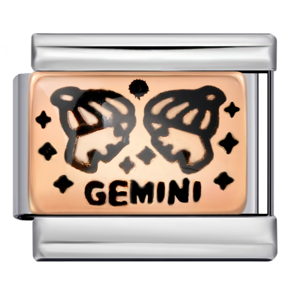Géminis de oro rosa