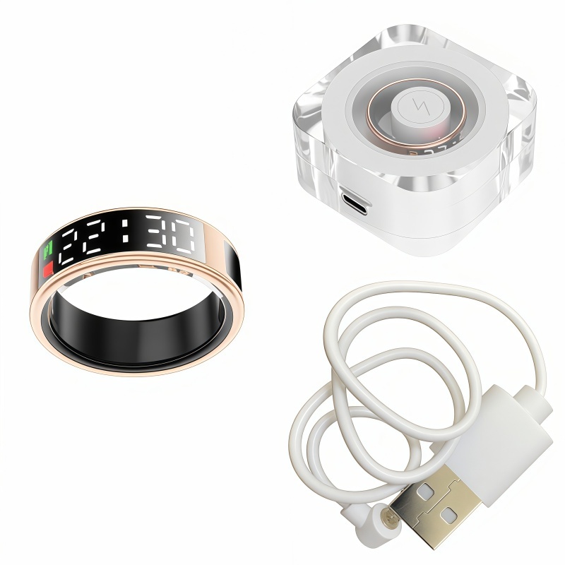 Or rose + Étui de chargement + Câble magnétique