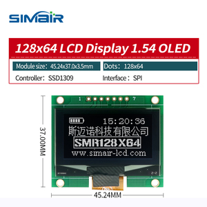 Oled12864 LCD-Anzeige modul 1,54 Zoll Oled Display Array Einfarbiger Löt stift Box mit 1309 Stiften mit DuPont-Draht