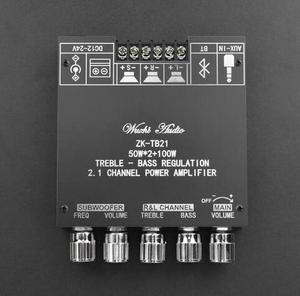Placa amplificadora de potencia de audio digital BT, ajuste de graves y altos (50W * 2 + 100W) - Product Image 2