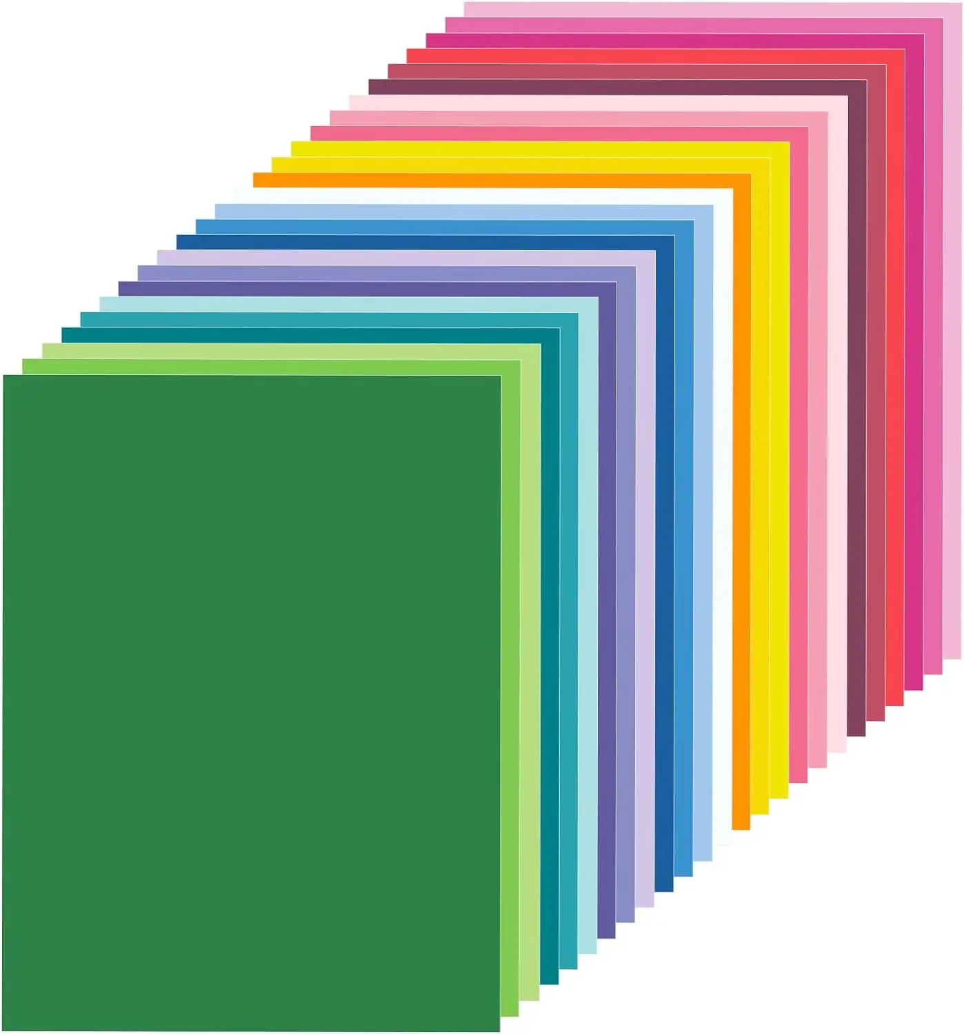 100 tờ giấy cardstock màu 120gsm 32lb, 25 loại màu giấy xây dựng màu pastel, giấy màu