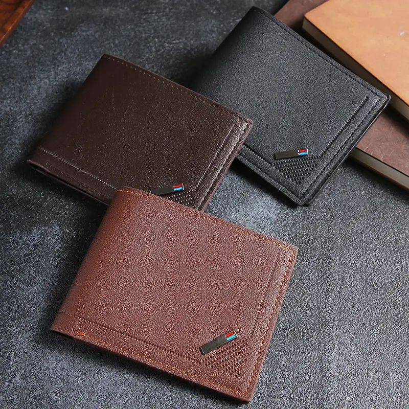 RU Men Wallet Card Holder Wallet Male Money Bag ID/photo/bank Holder Short Purse Credit Card Case Bag