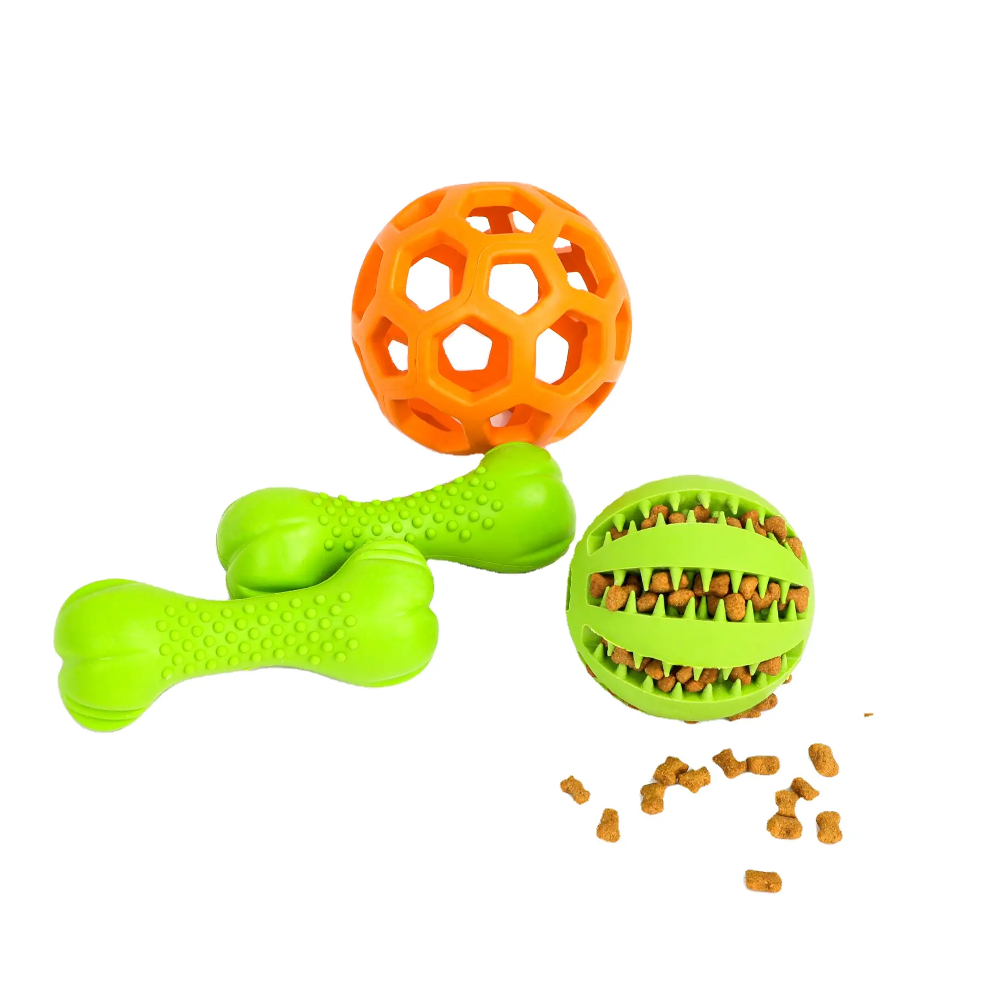 Zhenzheng-Mini juego de perros de raza pequeña, juguete de mascotas de goma Natural, buen precio