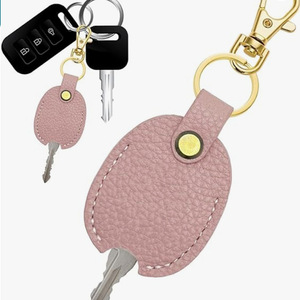 Vintage bagaj etiketi anahtarlık PU Litchi deri Charm çinko alaşım takı kolye seyahat aksesuarı - Product Image 1