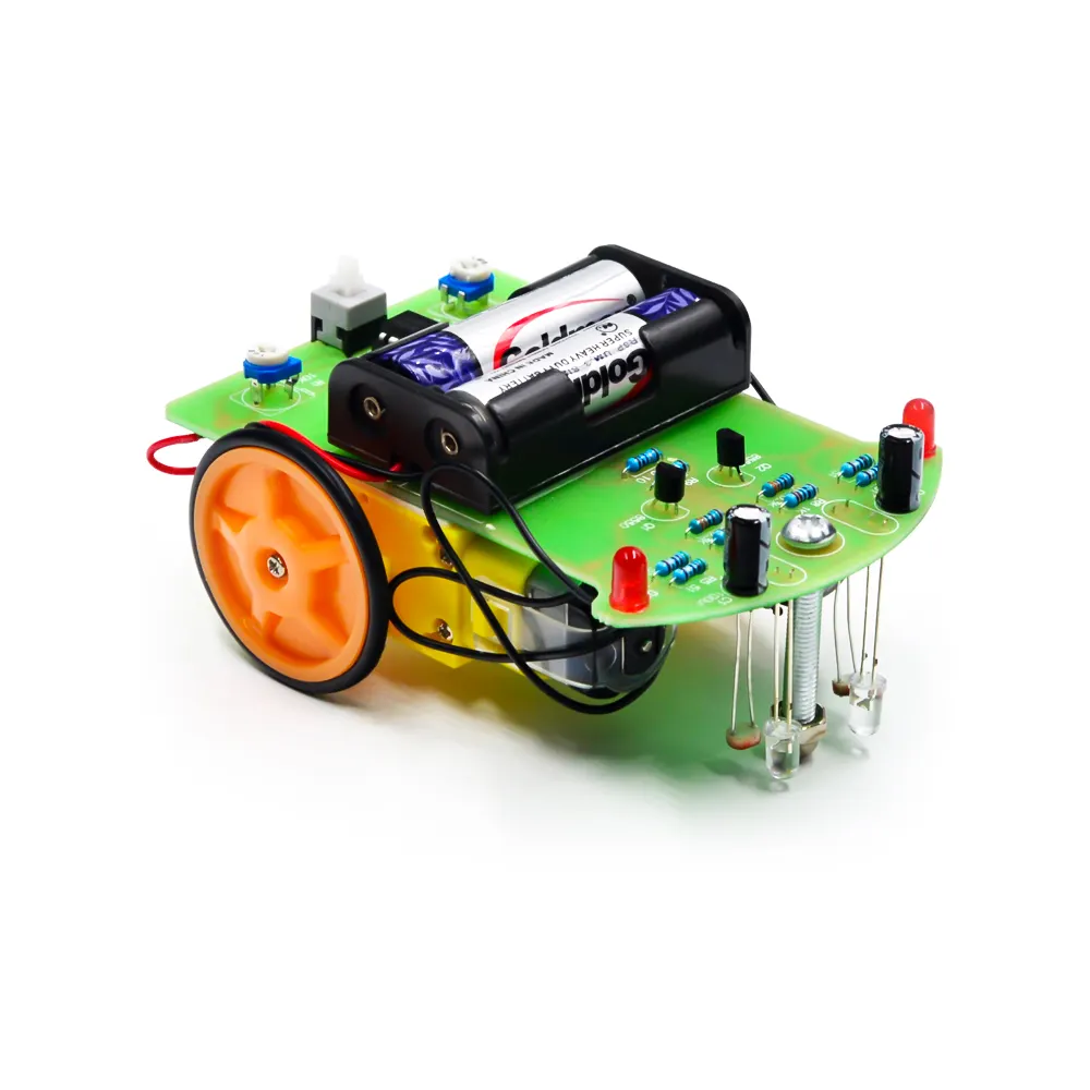 D2-1 Lijn Patrouille Auto Onderdelen Intelligente Tracking Robot Auto Elektronische Kit