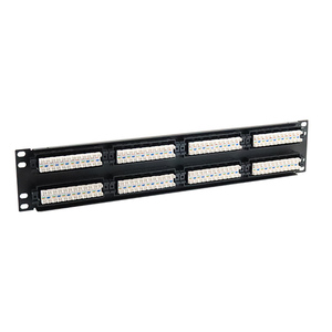 工厂价格UTP 48端口Cat6铜接线板2u，带双重使用端和支撑孔，用于22AWG/23AWG/24AWG电缆 - Product Image 3