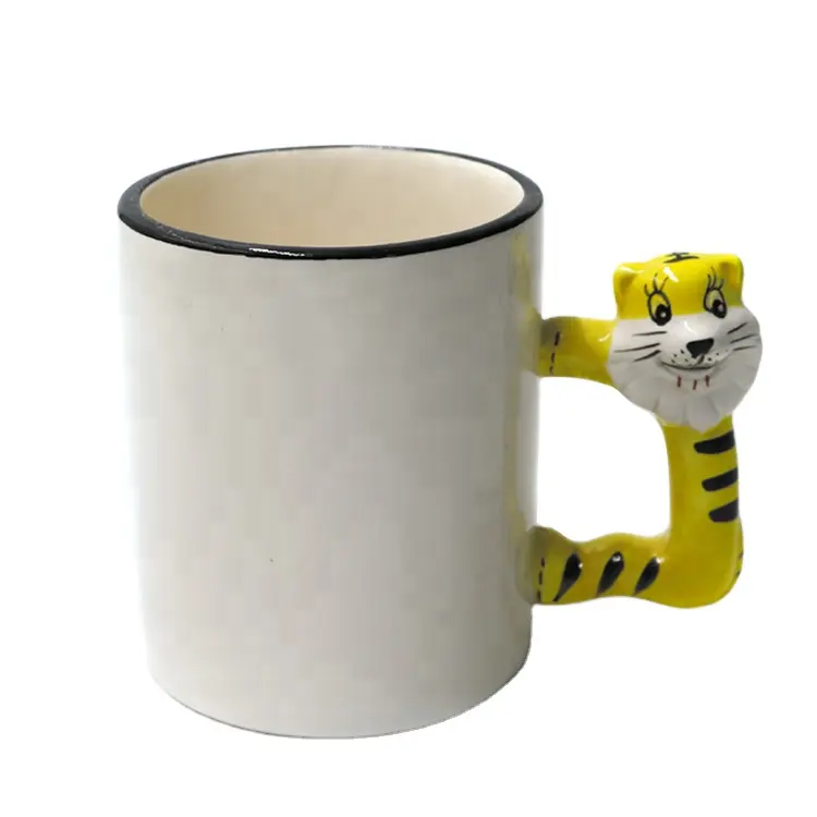 Poignée écologique à sublimation blanche de haute qualité, 20 pièces, tasse, cadeau pour enfants