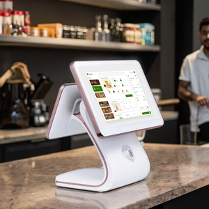 2025 новый дизайн Win/Android Smart Desktop кассовый аппарат POS 15,6 дюймов двойной сенсорный экран для розничной торговли/кафе - Product Image 3