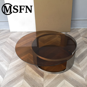 Modern Minimalist sanatsal vurgu merkezi masa fabrika doğrudan özelleştirilebilir cam Metal kahve veya ev kullanımı için çay masası - Product Image 6