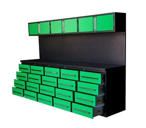 热卖72英寸工具箱15抽屉工作台车库储物柜滚动金属工具箱重型车间工具柜 - Product Image 5