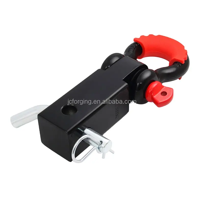 Arco Manilha Heavy Duty Off Road Puxando Receptor Vermelho Com 3/4 "D Anel Manilha/Reboque D Anel Manilha Engate