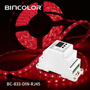 833-DIN DMX декодер 3CH DIN рейка RJ45 DMX декодер для Rgb Светодиодные полосы управления - Product Image 3