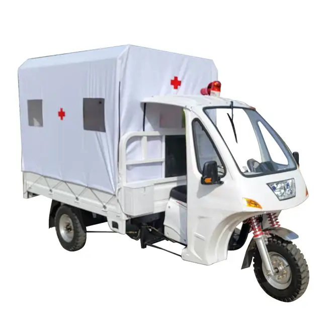 Nuevo modelo de motor de gasolina 150cc 200cc 250cc ambulancia de pasajeros Triciclo de 3 ruedas para la venta China