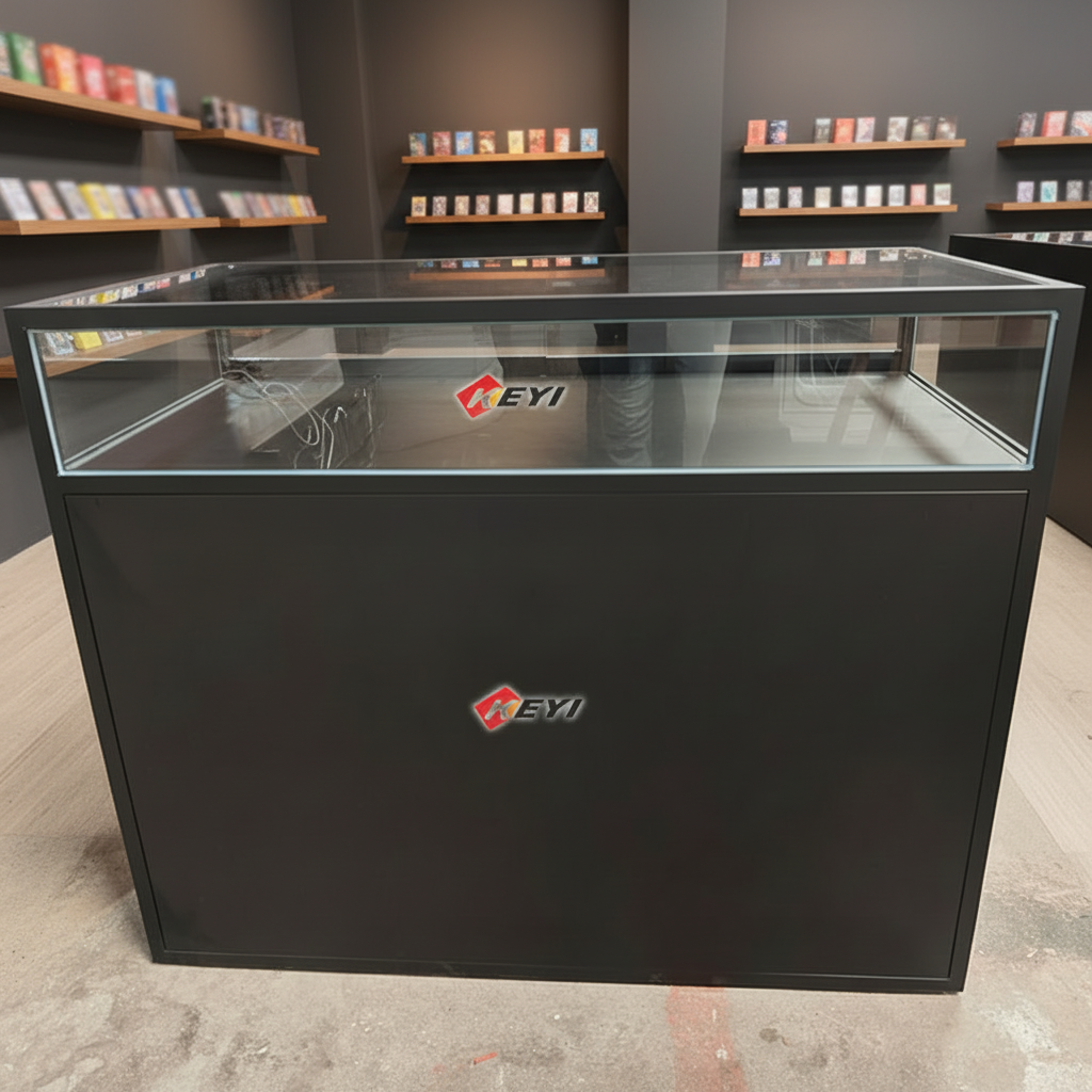 counter metal glass display -2